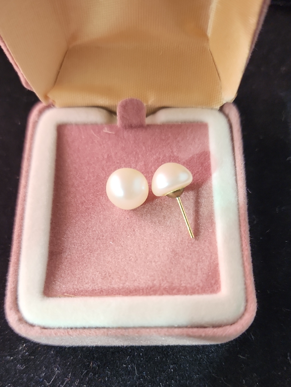 Classic  Pearl Stud Earrings with Gold Posts